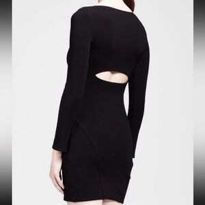 Helmut Lang Open Back Cutout Bodycon Little Black Dress Small